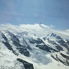 Flugwegposition um 13:06:15: Aufgenommen in der Nähe von Maloja, Schweiz in 3643 Meter